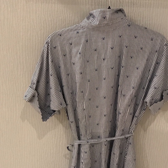 Brooks Brothers Navy and White Striped Shirt - Picture 2 of 3